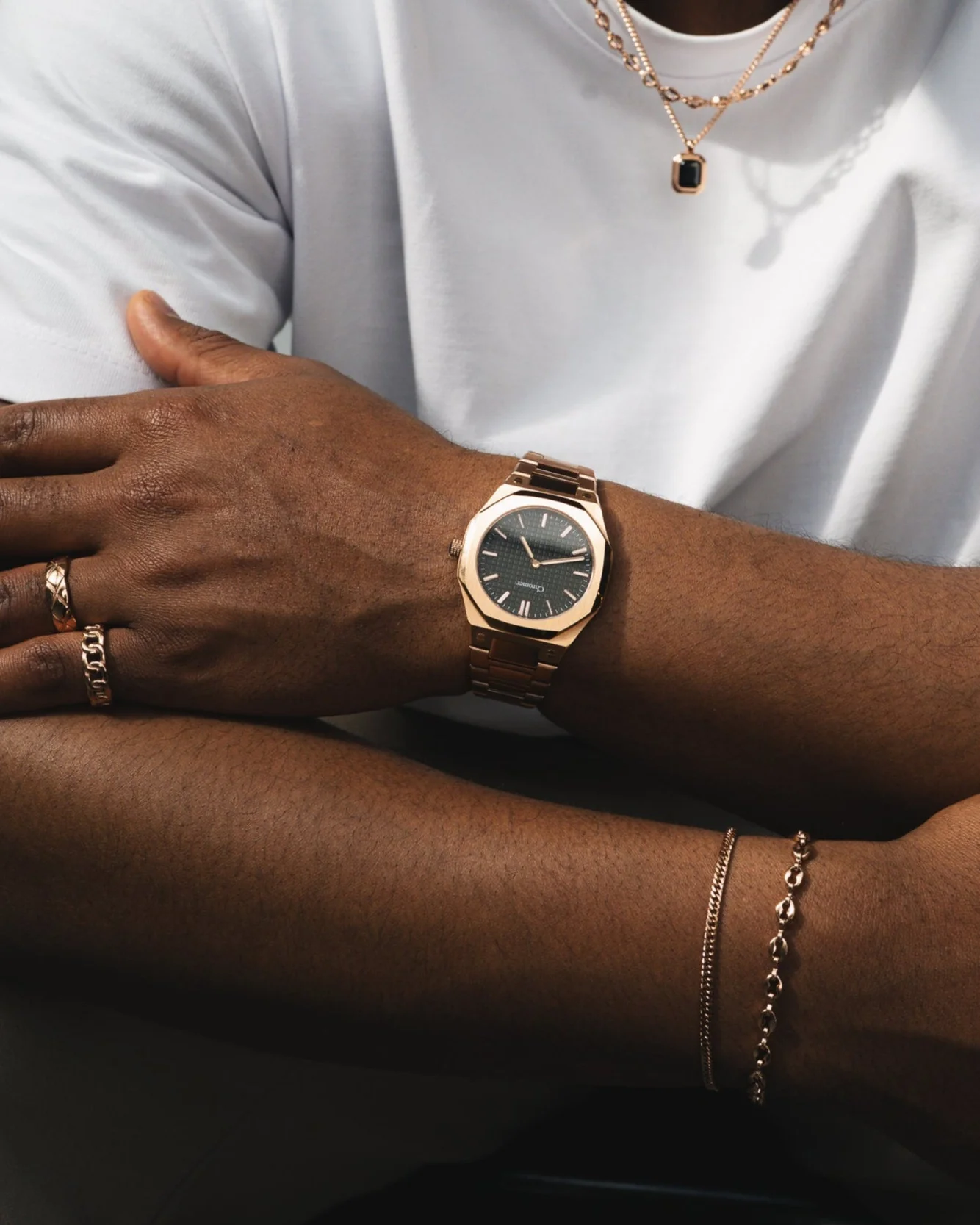CUBAN BRACELET - ROSE GOLD 3MM - Image 3