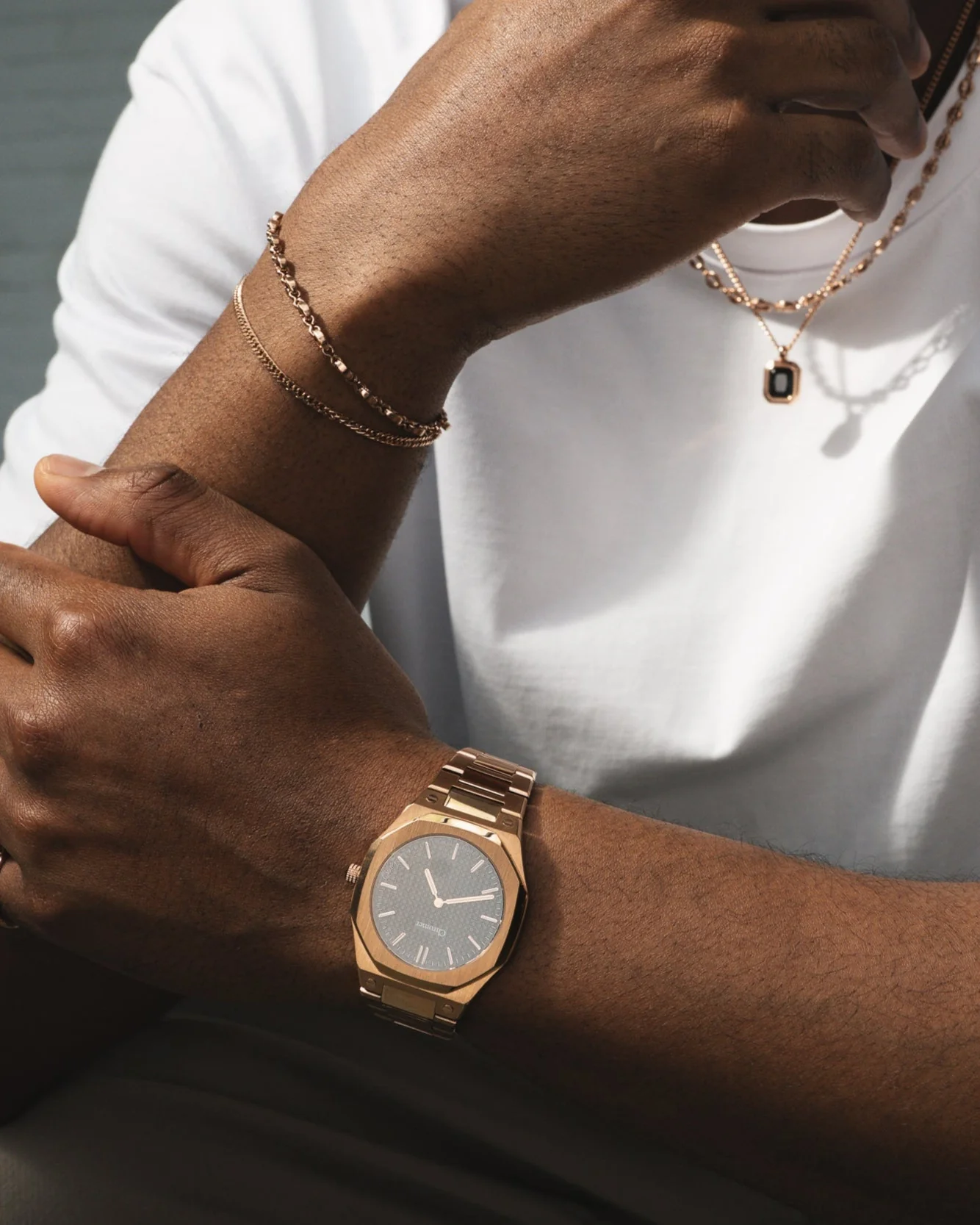 CUBAN BRACELET - ROSE GOLD 3MM - Image 7