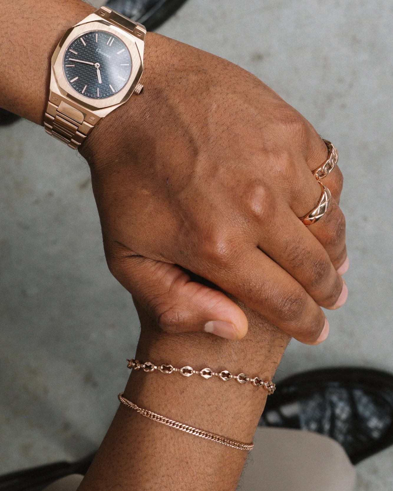 CUBAN BRACELET - ROSE GOLD 3MM - Image 8